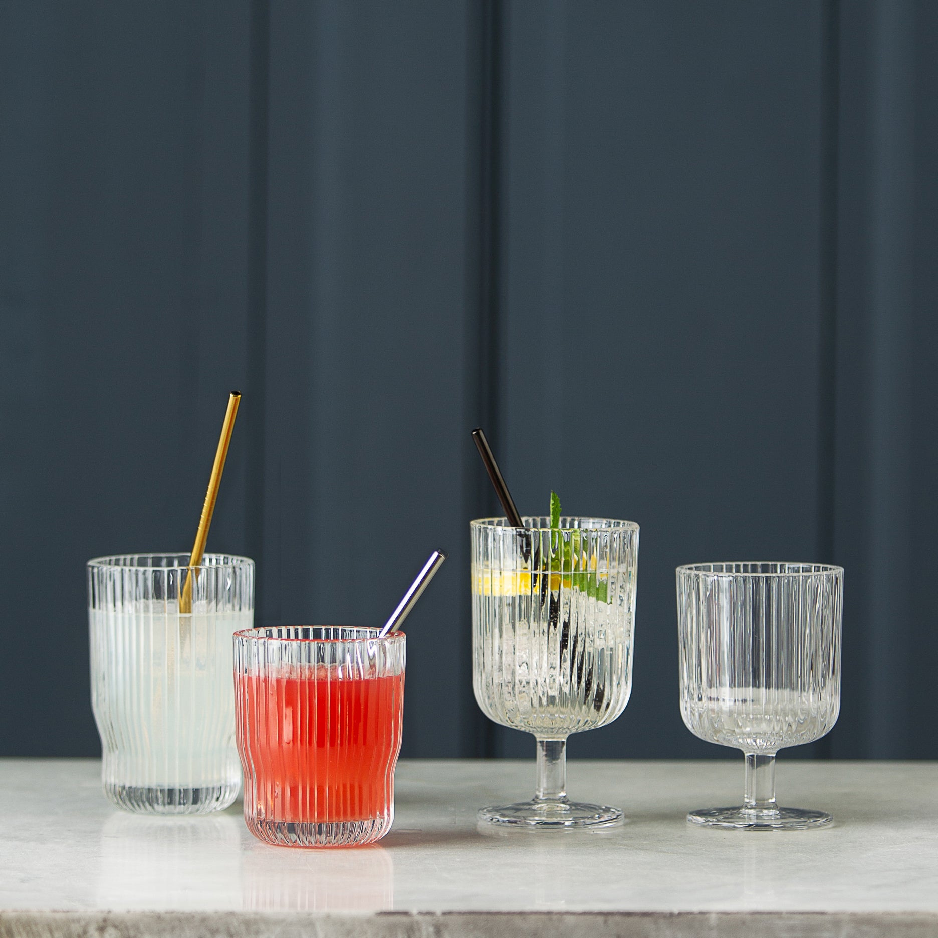 Metal sugerør 6 stk.